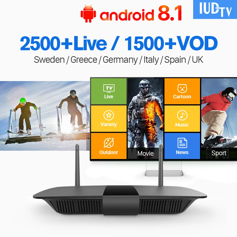 

IPTV Subscription Leadcool Q1504 1 Year IUDTV UK Swedish IPTV Code Android TV Box Turkish Arabic Germany Greece India IPTV Italy