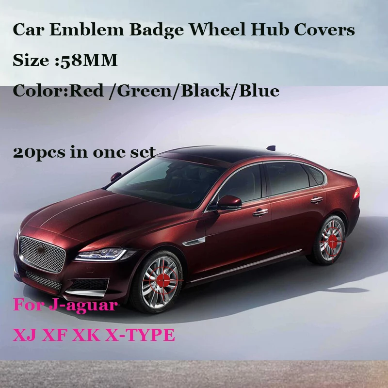 20 шт./компл. 58 мм автомобильные эмблемы крышки ступицы колеса для Jaguar XJ XF XK X-TYPE