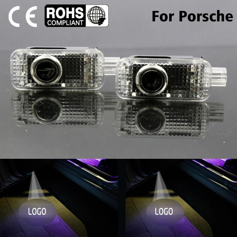 

2X LED Lamp For Car Door Welcome Light 12V Projector Porsche Cayenne 2003-2006 Accessories Shadow Styling