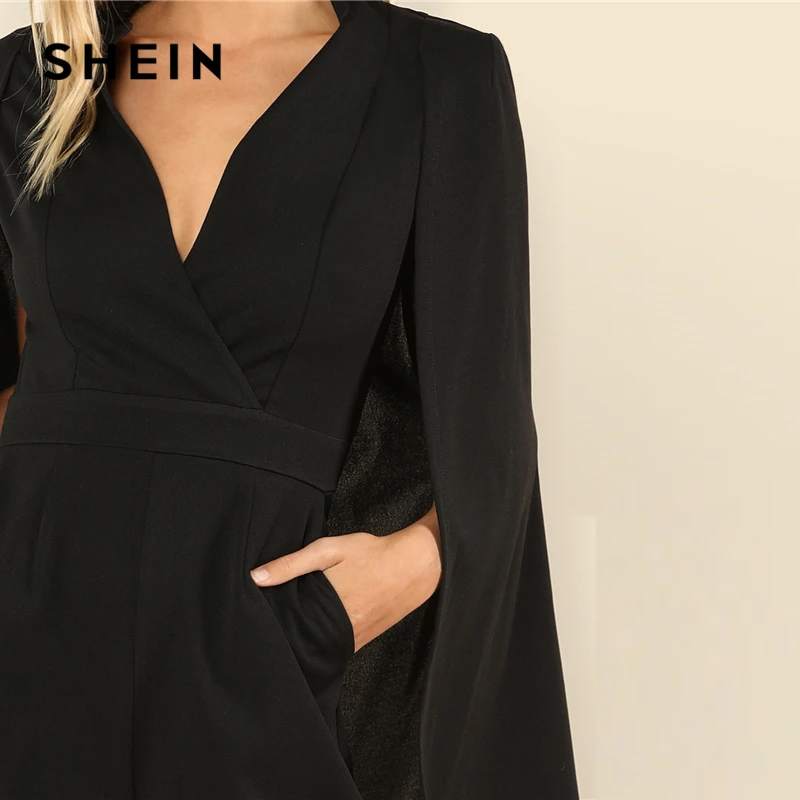 SHEIN Элегантный Комбинезон С Длинным Рукавом 2019 Женский Повседневный Высокой