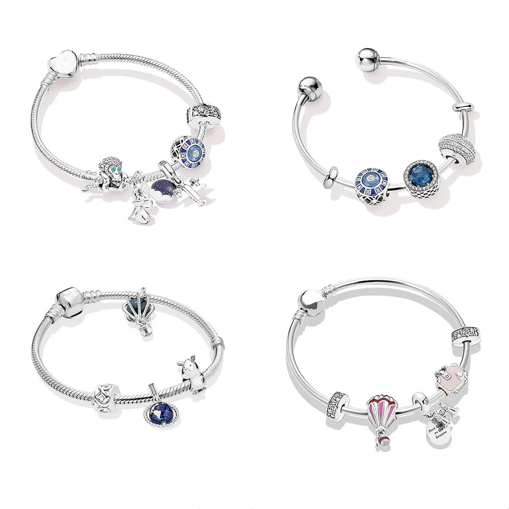 

2019 Summer Collection New Style 925 Sterling Silver Holiday Gift for Girls and Women Fits Pan Bracelet Bangle DIY Jewelry