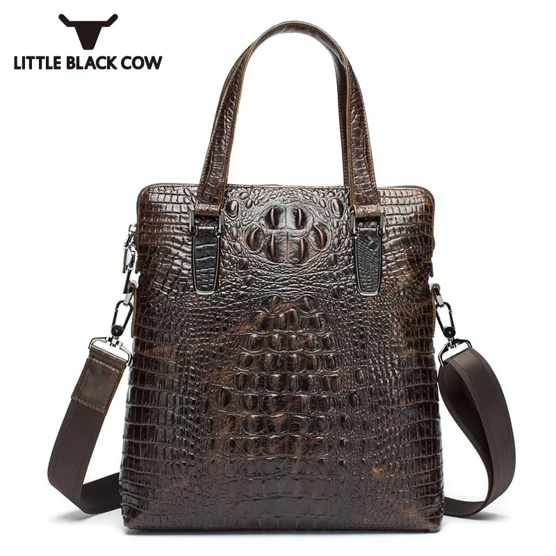 

High Quality Luxury Male Tote Bags Fashion Genuine Leather Shoulder Bag Business Casual Laptop Handbags Crossbody Bags