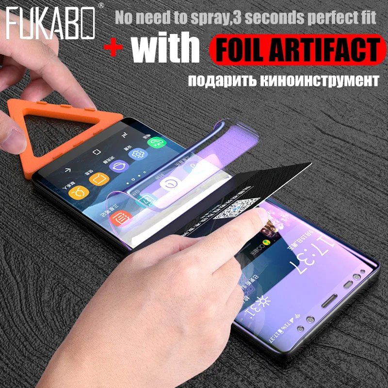 

Full Screen Hydrogel Film For Samsung Galaxy S8 S9 Plus Note 8 Screen Protector For Samsung S7 edge S9 S8 Soft Film Not Glass