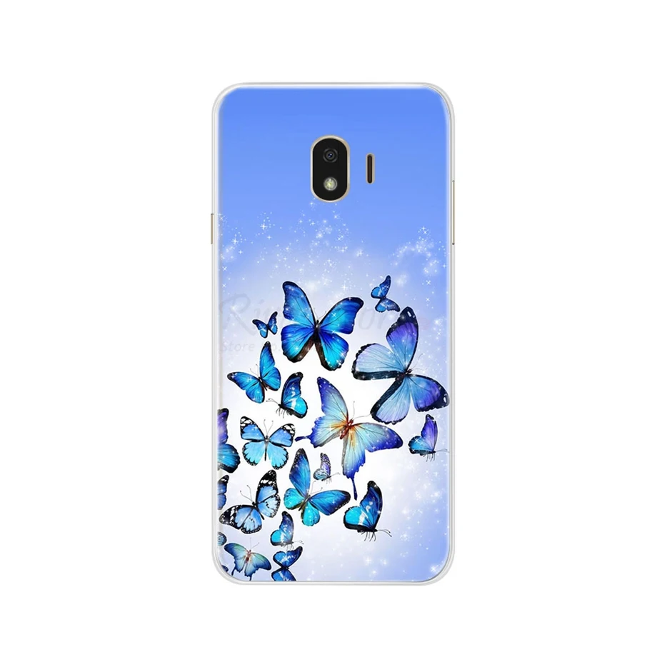 Цветок из мягкого силикона с рисунком термополиуретановые Чехлы для Coque samsung Galaxy A3 A5 A8 A6 J3 J5 J7 J4 J6 чехол для телефона Funda