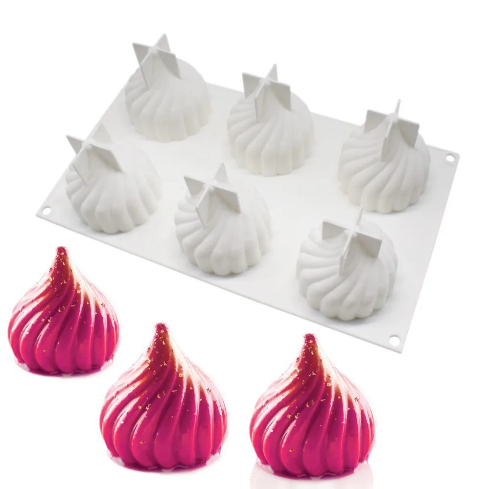 

Even onion head whirlwind cake silicone mold white mousse Italian baked French dessert silicone mold Kitchen accessories