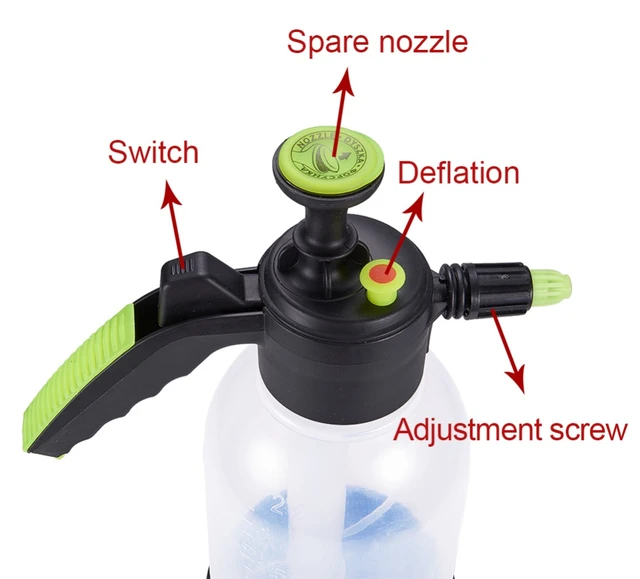 2l Car Wash Sprayer Foam Cannon For Hose Translucent Water Bottle With  Scale For Car Wash Car Detailing Weeds Spraying Household - AliExpress