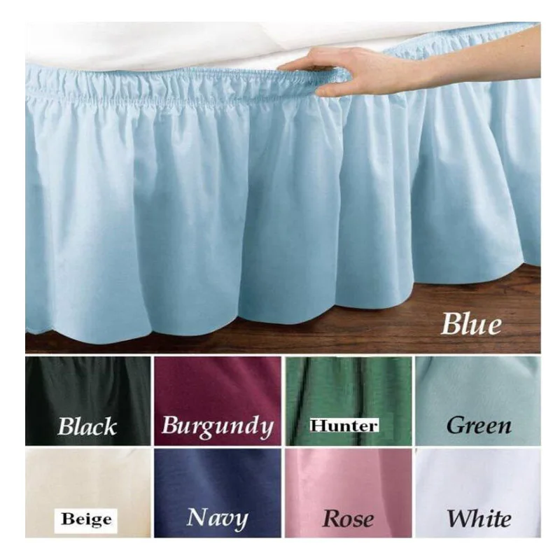 

Solid color no bed surface elastic band bed skirt bed apron twin full queen king super king size 1pcs