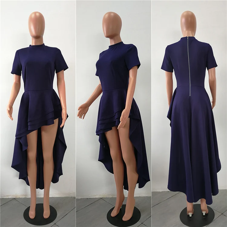 CWLSP Элегантное макси платье для женщин с оборками Асимметричный ласточкин хвост длиной до пола осеннее сексуальное вечернее платье vestidos Femmle Cloth