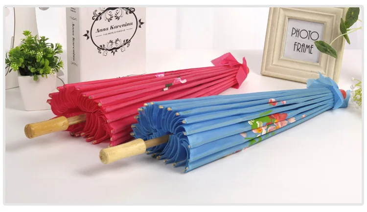 Silk Handle Umbrella rain women Suspended Ceiling Decoration Umbrella Stage Cheongsam Umbrella paraguas inverso parasol