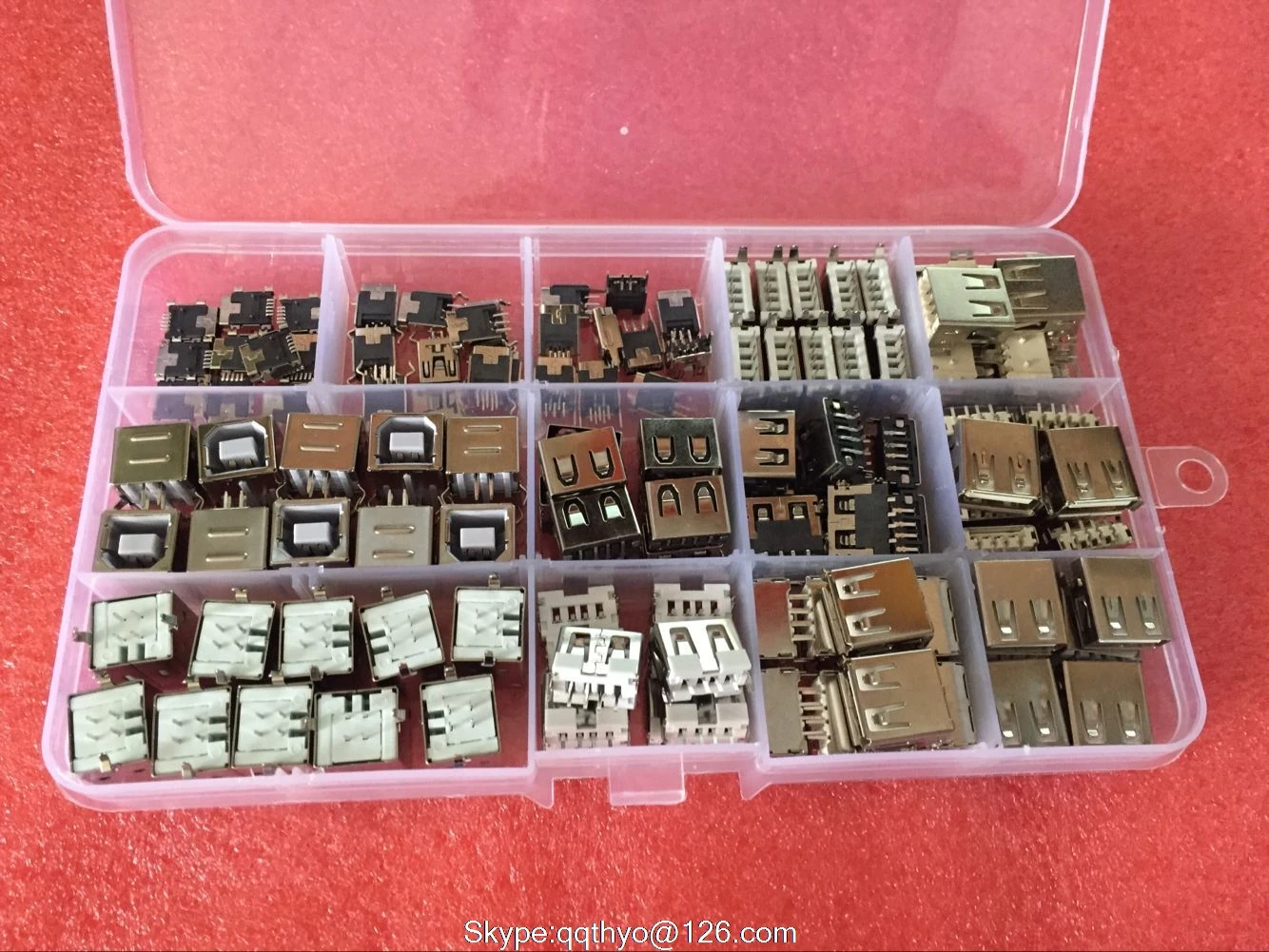 

130Pcs 13 kinds DIP SMD USB connectors Kit Solder Type mini Type USB A Female Plug Jack Connector for Data Transmission Charging