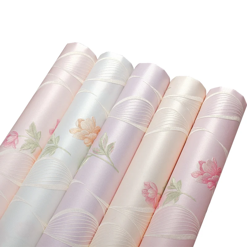 Girls Bedroom Wallpaper 3D Romantic Rustic Wall Paper for Children Room Walls Non-woven Wallpaper Princess Pink Beige Purple Girls Bedroom Wallpaper 3D Romantic Rustic Wall Paper for Children Room Walls Non-woven Wallpaper Princess Pink Beige Purple