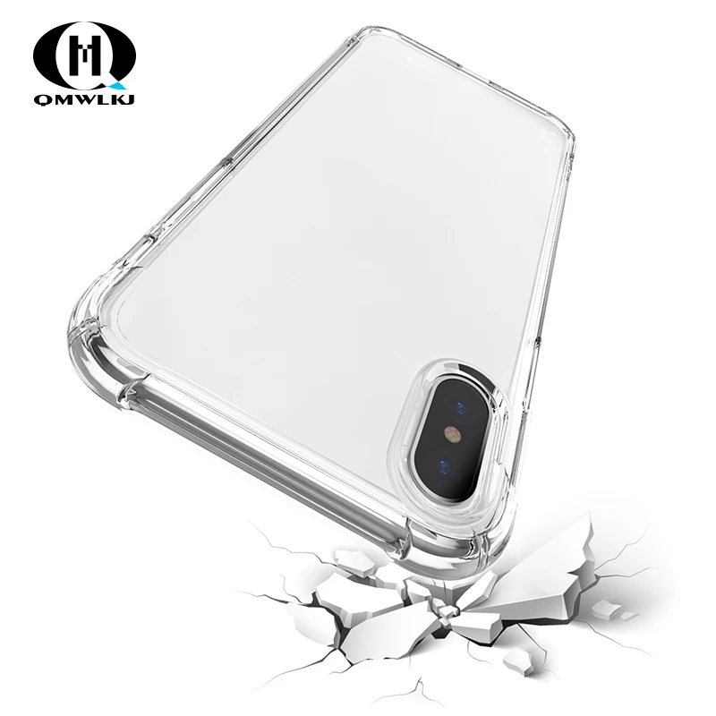 

TPU anti-drop crystal transparent soft shell mobile phone case coverFor iPhone X 6Plus 6SPlus XSMax 7Plus 8Plus 6S XS 7 Case