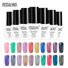 Гель лак ROSALIND 7 мл белая бутылка 26 Цветной для ногтей