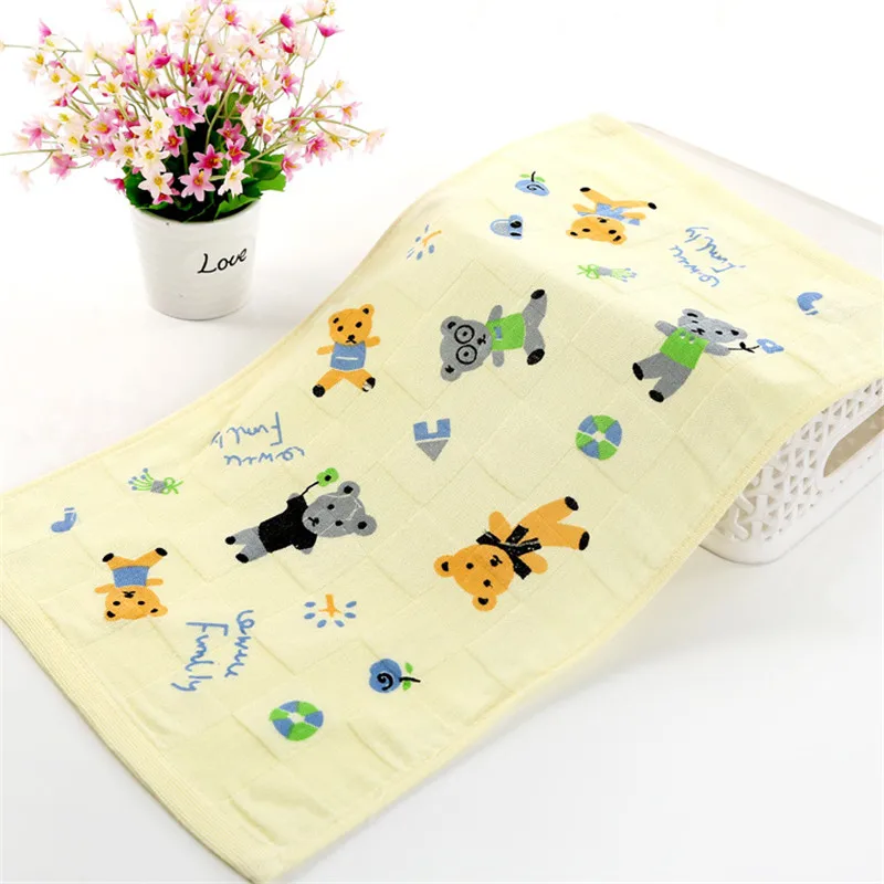 Хлопковое Марлевое маленькое полотенце с двойным принтом, детское полотенце, шаль, платок для детского сада