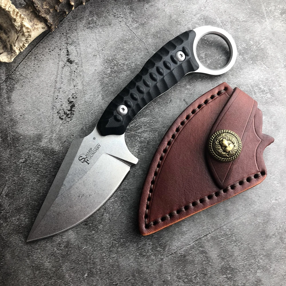 SharpFoundary 9Cr18Mov фиксированным лезвием Ножи G10 ручка высокая твердость Sharp