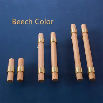 

3.75'' 5'' Brass Wood Dresser Pulls Knobs Modern Cupboard Handles Kitchen Walnut Beech Cabinet Pulls Door Handle Drawer Pulls