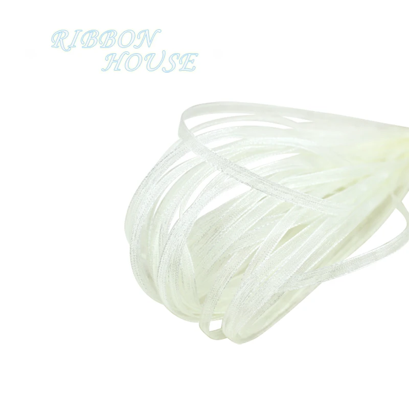 

(20 meters/lot) 1/8''(3mm) organza ribbons wholesale gift wedding Christmas decoration wrapping ribbons