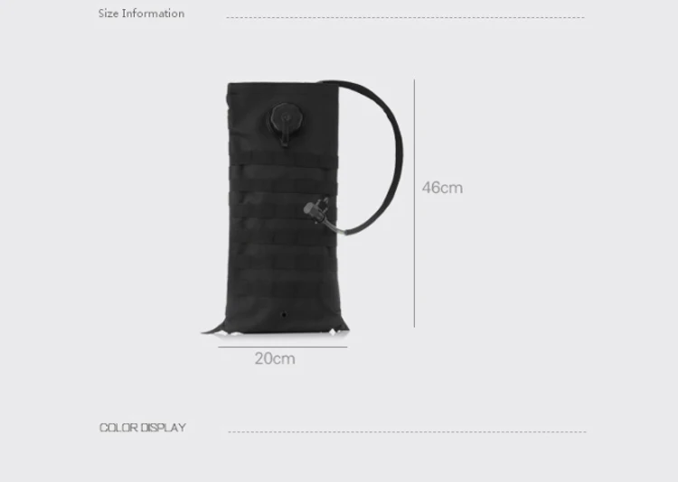 Открытый 2.5L большой мешок воды гидратации рюкзак пакет Molle Военная Тактическая Охота Велоспорт Туризм Кемпинг езда Альпинизм