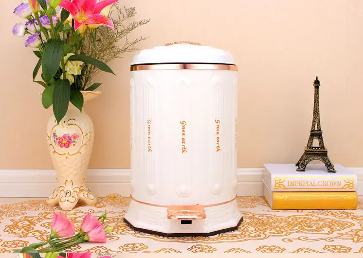 branco pated lixo escaninhos cozinha latas lixo