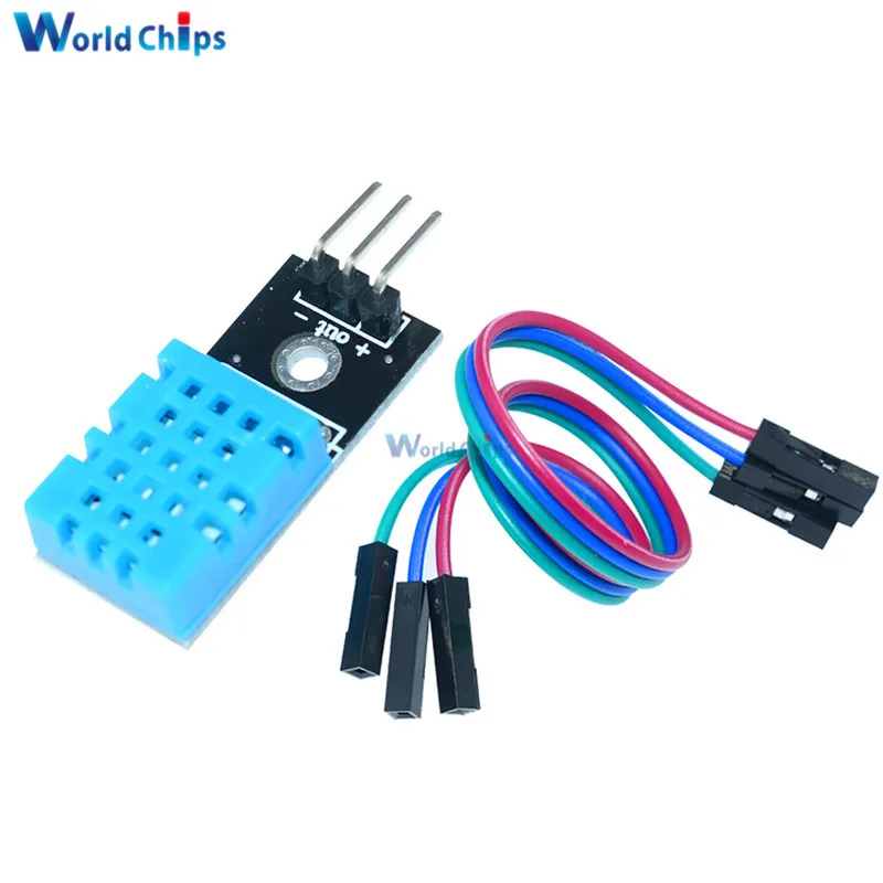 

10Sets Temperature and Humidity Sensor DHT11 For Arduino Digital Relative Humidity Sensors Module 5V With Matching Dupont Cables