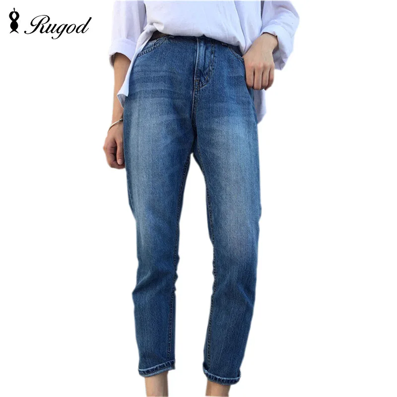 

2017 Fashion Women Vintage Europe Style Jeans Boyfriend Casual Denim Pants Autumn Winter High Waist Cotton Jeans Woman