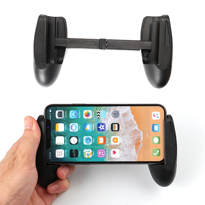Goede Draagbare verstelbare Mobiele telefoon game joystick gamepad telefoon game handvat voor iphone android telefoon games accessoires