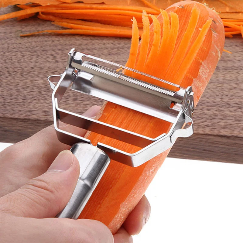 

1PCS Stainless Steel Planer Potato Carrot Grater Planing Dual Fruit Vegetable Peeler&Julienne Peeler Cutter Sharp Kitchen Tools