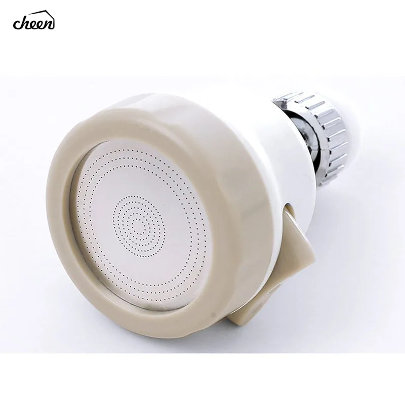 Cheen 3 Modes Faucet Aerator Flexible Water Saving High Pressure Filter Sprayer Nozzle 360 degree Rotate Diffuser Aerator(Beige)
