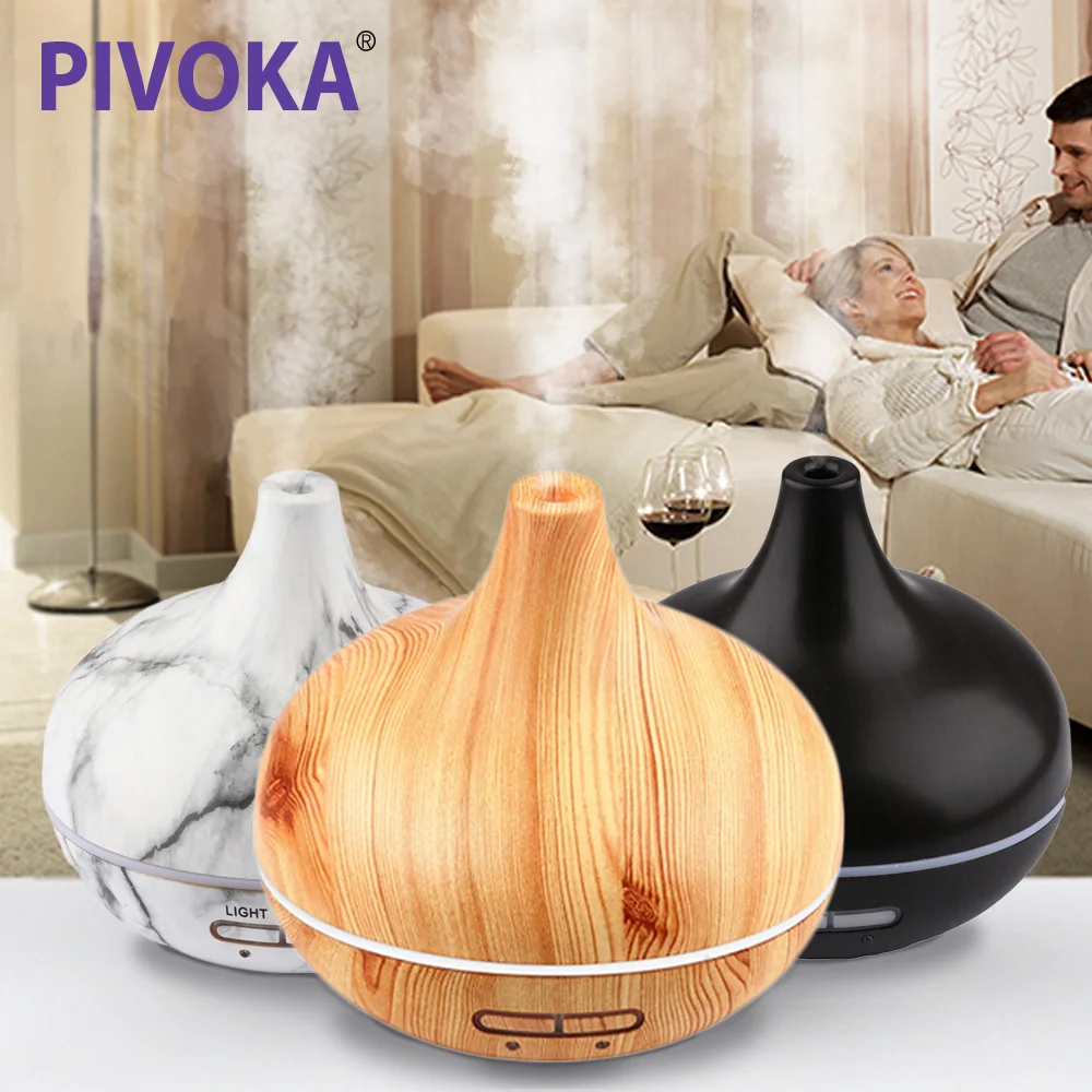 

PIVOKA USB Electric LED Ultrasonic Aroma Humidifier Air Diffuseur Huile Essentiel Mist Maker Fogger Humificador Oil Diffuser