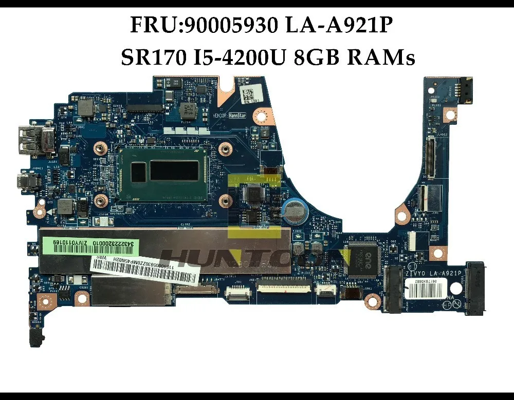 FRU: 90005930 материнская плата для ноутбука lenovo Yoga 2 13 ZIVY0 LA-A921P SR170 I5-4200U 8GB RAMs полностью протестирована