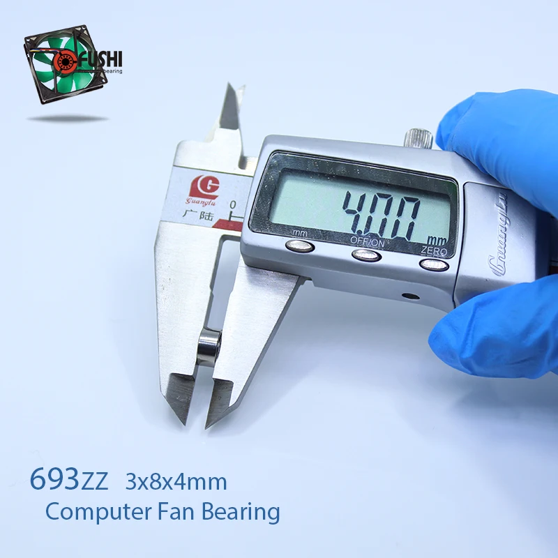 693ZZ подшипник 3*8*4 мм шариковые подшипники вентилятора компьютера 693 ZZ 20 шт. ABEC 9