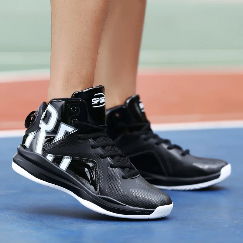 De los hombres transpirables zapatos de baloncesto high-top zapatos de deporte cesta homme amortiguación zapatillas de deporte de hombre al aire libre Atlético zapatos de baloncesto De los hombres transpirables zapatos de baloncesto high-top zapatos de deporte cesta homme amortiguación zapatillas de deporte de hombre al aire libre Atlético zapatos de baloncesto