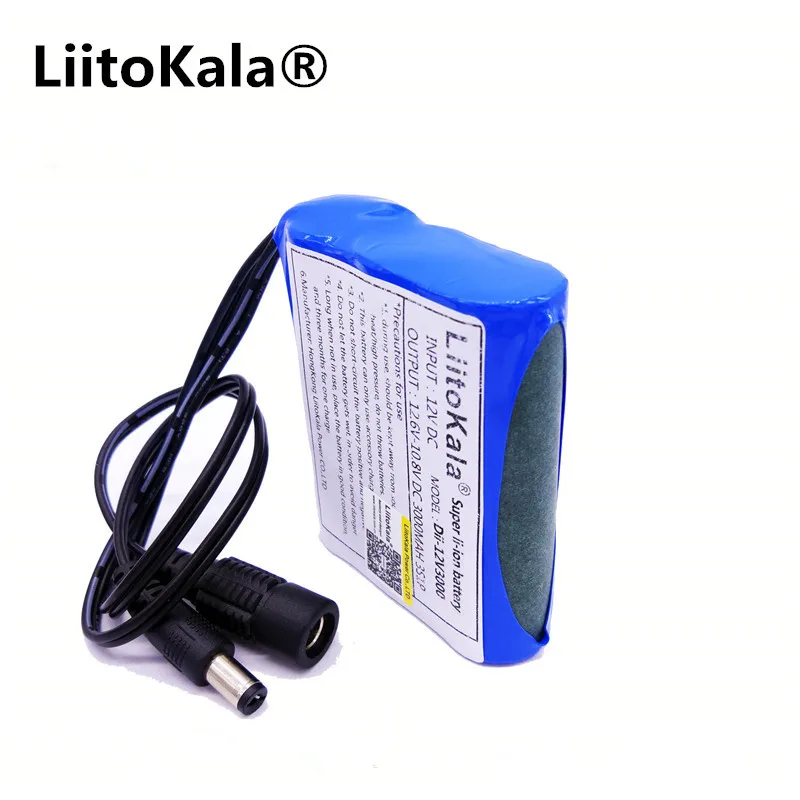 Liitokala 12v 3000 mAh литий-ионная аккумуляторная батарея зарядное устройство C Mara CCTV не включает зарядное устройство 1A