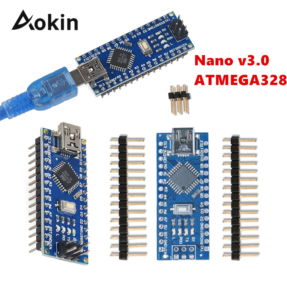 5PCS/LOT Nano 3.0 ATmega328P Controller Board CH340 USB Driver with Cable for Arduino 