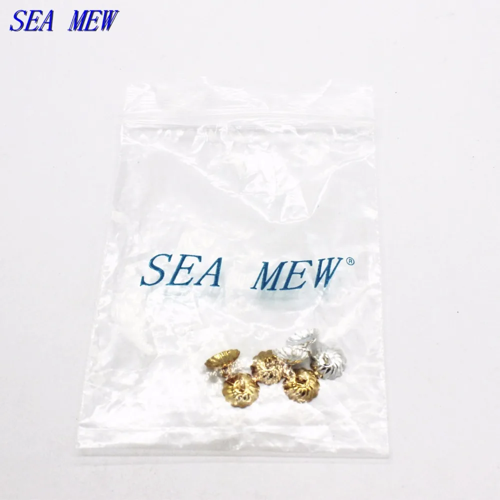 SEA MEW 100 шт медный 10 мм соединитель для подвески, колпачок для крышки шарика, застежка, античная бронза, серебро, золото, Шарм для изготовления ювелирных изделий
