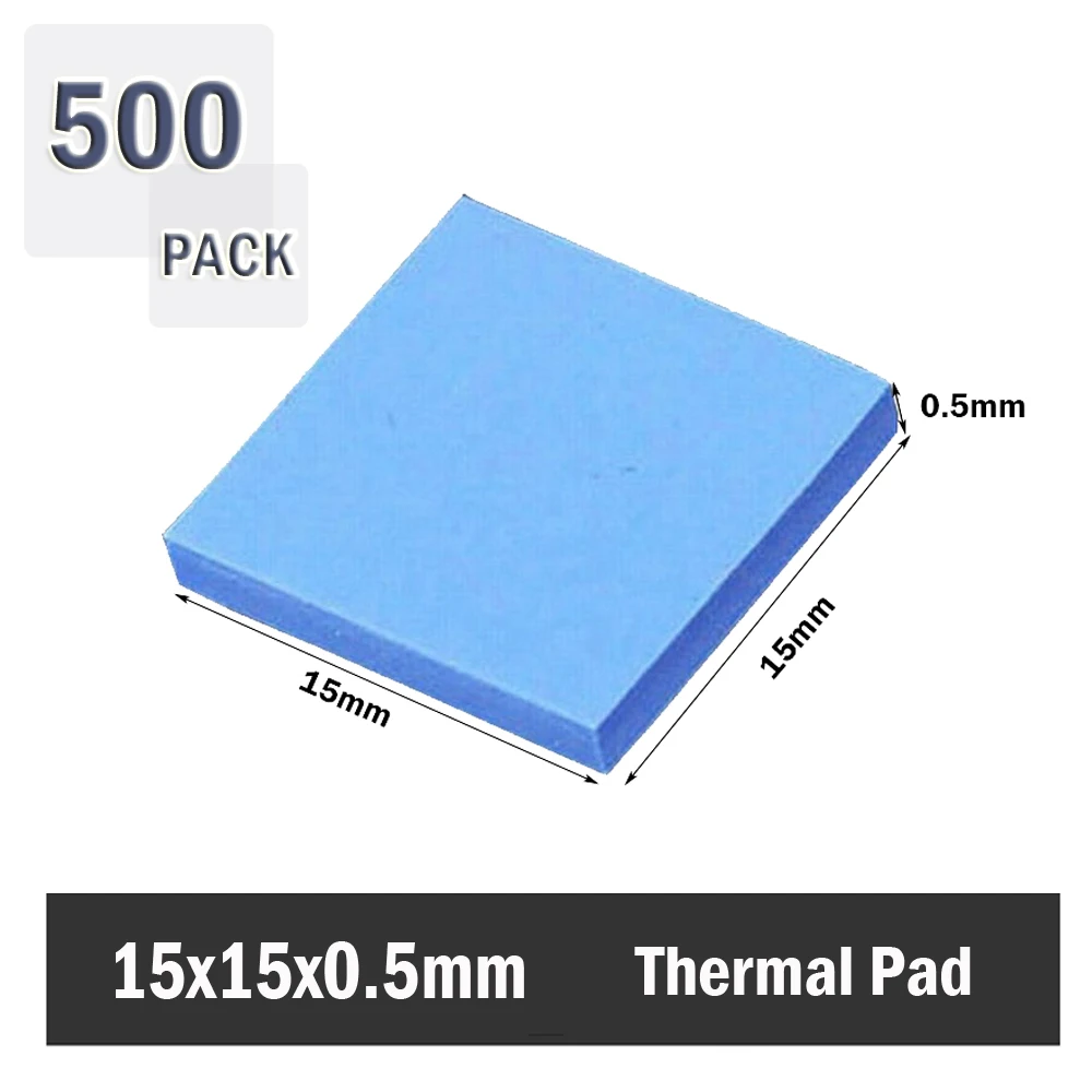 500PCSThermalPad15x15x05mm05mmthicknessThermalPadHeatsink