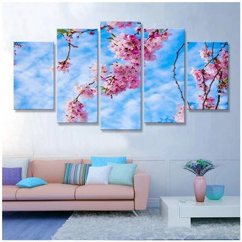 

5pcs/set Diy diamond Painting Cross Stitch flower blue sky full square Decorative Needlework diamond embroidery ChristmasZP-1526