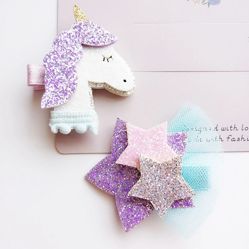 Clip per capelli glitter x 2