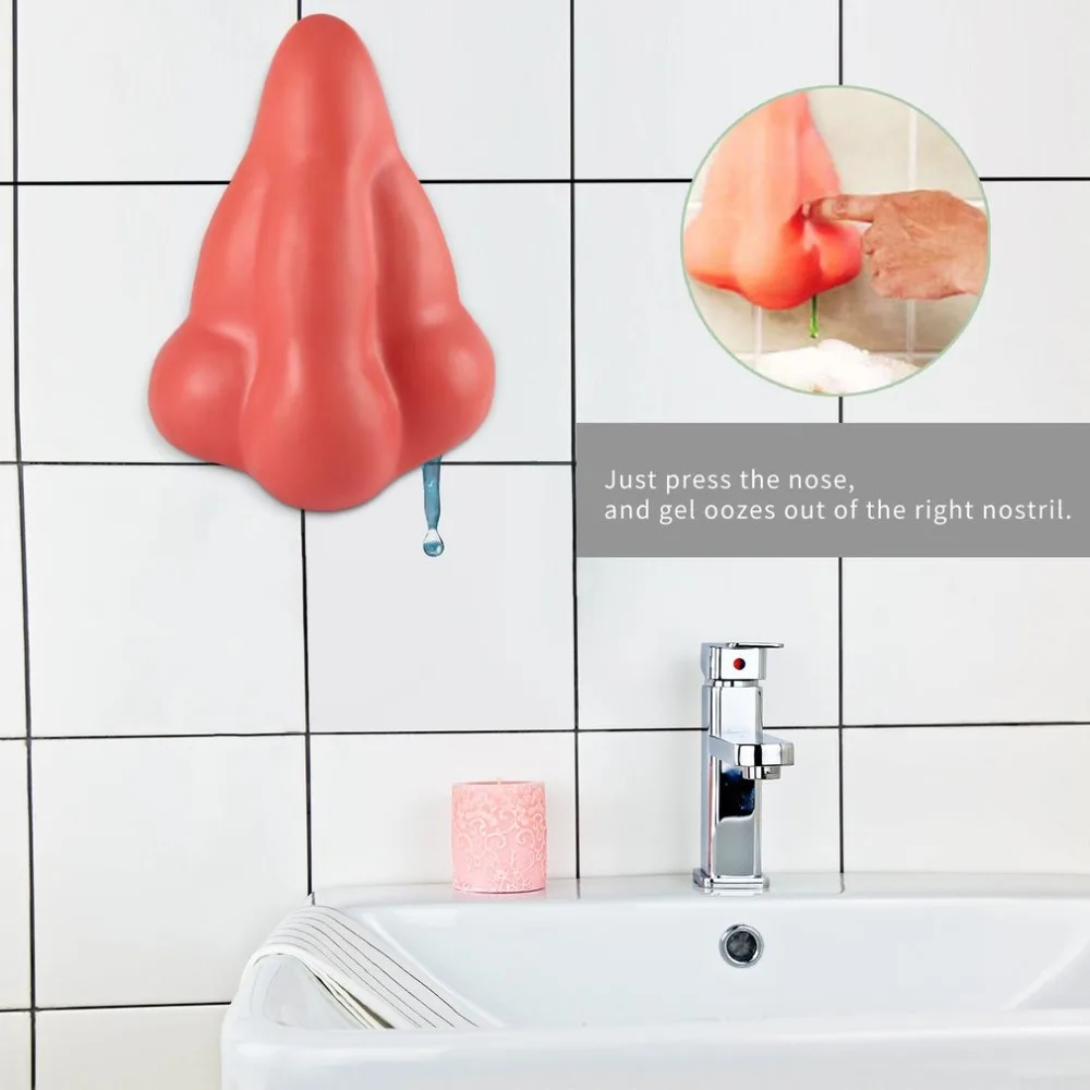 

Funny Nose Soap Shower Dispenser Gel High quality Soap Dispenser Cheap for Bathroom plastic with Suction Hooks Novelty Newest