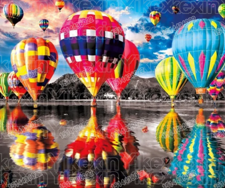 

5D DIY Diamond Painting Hot Air Balloon Diamond Embroidery Scenery Cross Stitch Needlework Home Decor Round drill gift