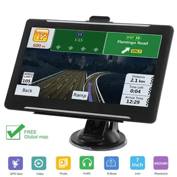 

7 Inch Car GPS Navigator RAM 256G ROM 8GB HD Touch Screen Bluetooth AV-IN FM MP3/MP4 Players Vehicle Navigation