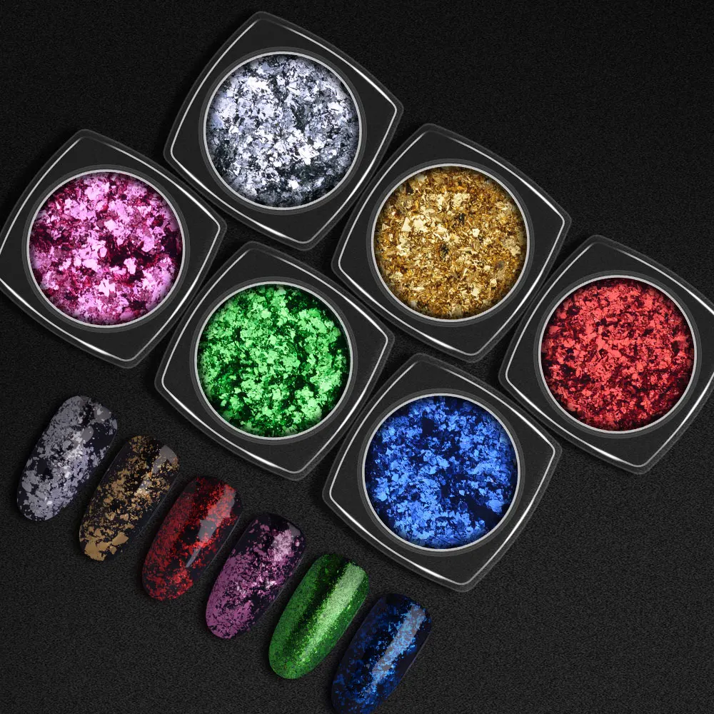 

Nail Art Decoration Platinum Glitter sparkles Starry powder Sequins decoration for uv color gel nail polish nail art accessorie
