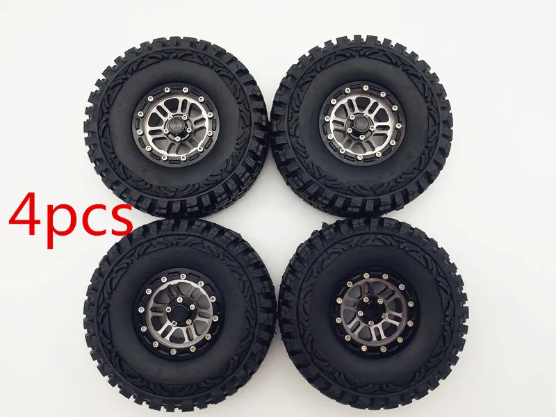 

4PCS 1.9"Beadlock Wheel Rim Tires for 1/10 RC Rock Crawler Axial SCX10 90035 90022 90046 90047 RC4WD D90 D110 TF2 Traxxas TRX-4
