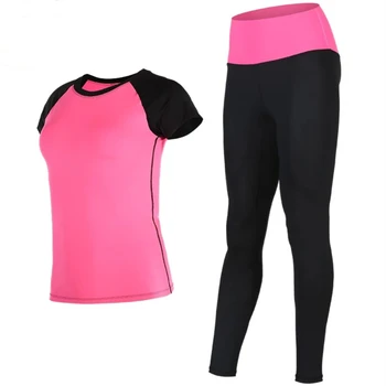 

2018 Fitness Workout Clothing Women's Gym Sports Running Girls Slim Leggings+Tops Women Yoga Sets Bra+Pants Female Sport Suit