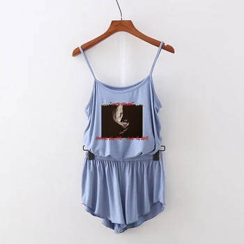

2019 XXXtentacion Camisole two piece set Women Camisole Oversize Navel sleeveless waistcoat and Kpop Shorts Pants Sexy Summer