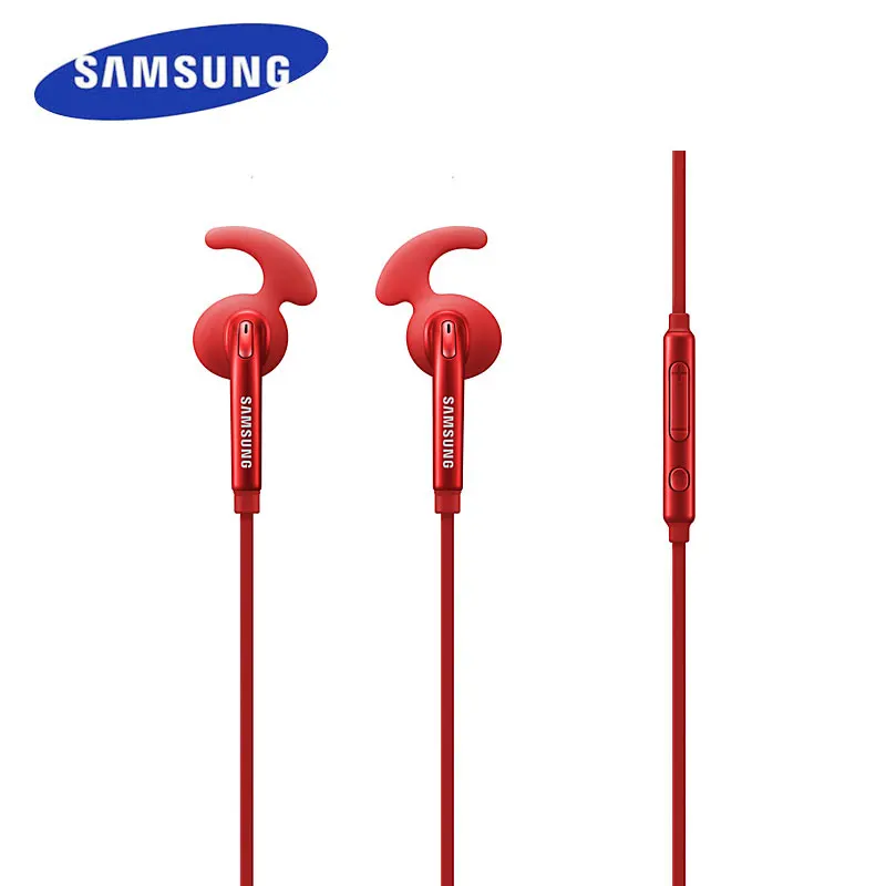Samsung EG920L Проводные 3,5 мм гарнитуры с микрофоном 1,2 м наушники-вкладыши спортивные стереонаушники для samsung S9Plus поддержка официальное подтверждение - Цвет: Red