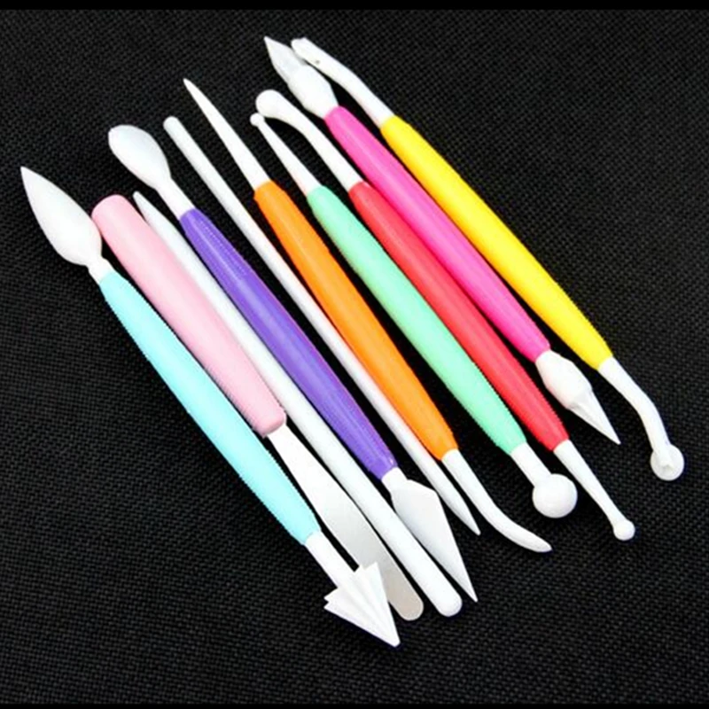10PCS/Lot Colorful Double Ended Fondant Cake Modelling Tools Sets