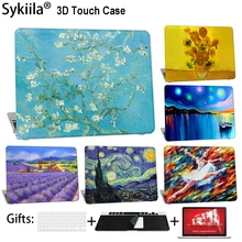 Sykiila Case For Macbook Air 11 13 Pro 12 13 15 Cover Oil Art Painting Shell A1706 A1707 A1708 Touch Bar Stars Custom Made Gogh