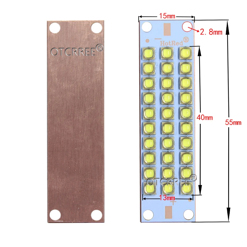 50W100W150W Корея LG3535 холодный нейтральный теплый белый светодиодный COB лампы чип диод 55*15 мм медное основание