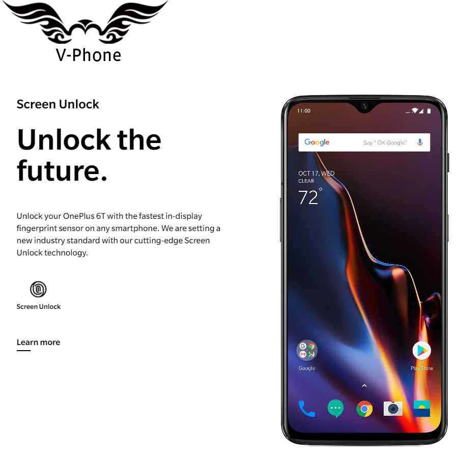 Фирменная новинка Oneplus 6T 128 Гб мобильный телефон Snapdragon 845 Octa Core 6,4" двойной Камера Экран разблокировать NFC Android-смартфон